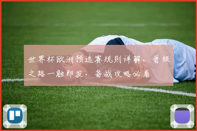世界杯欧洲预选赛规则详解，晋级之路一触即发，备战攻略必看